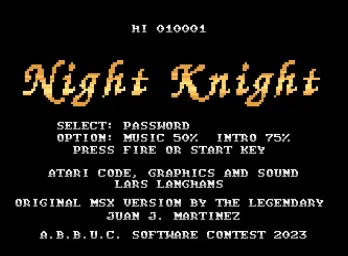 Night Knight – Atari XL/XE