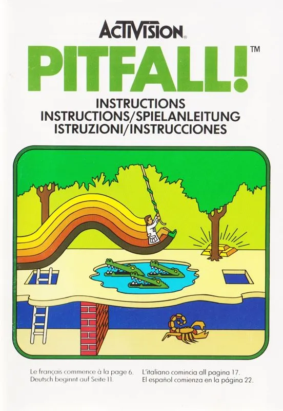 Oryginalna okładka Pitfall! – Atari XL/XE