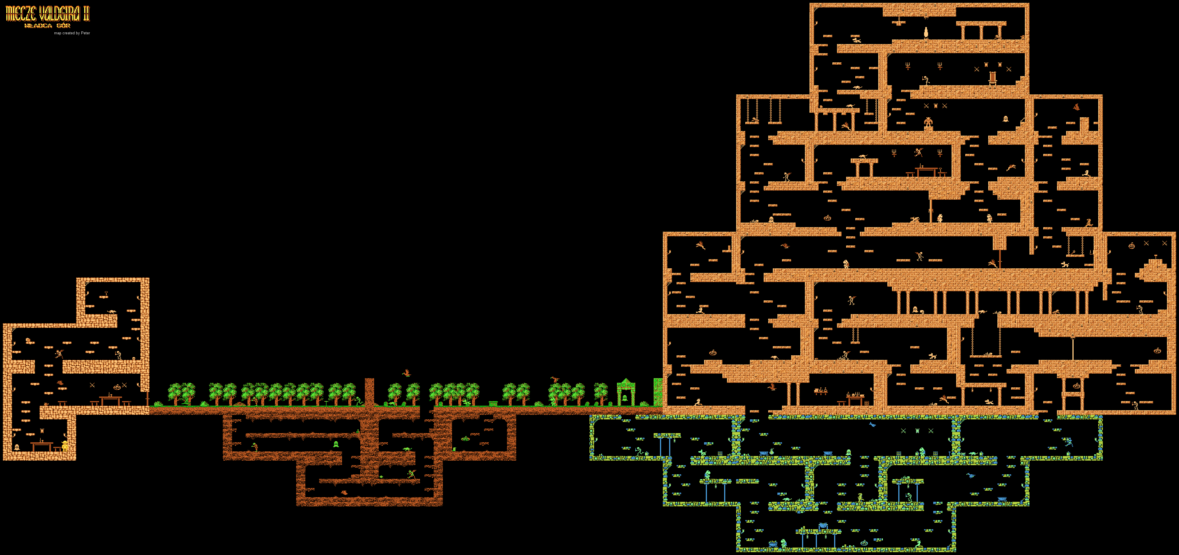 Mapa Miecze Valdgira II – Atari XL/XE