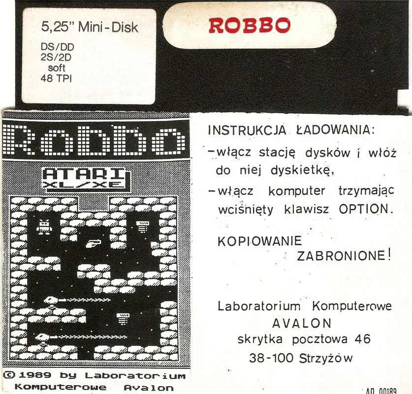 Oryginalna okładka Robbo – Atari XL/XE